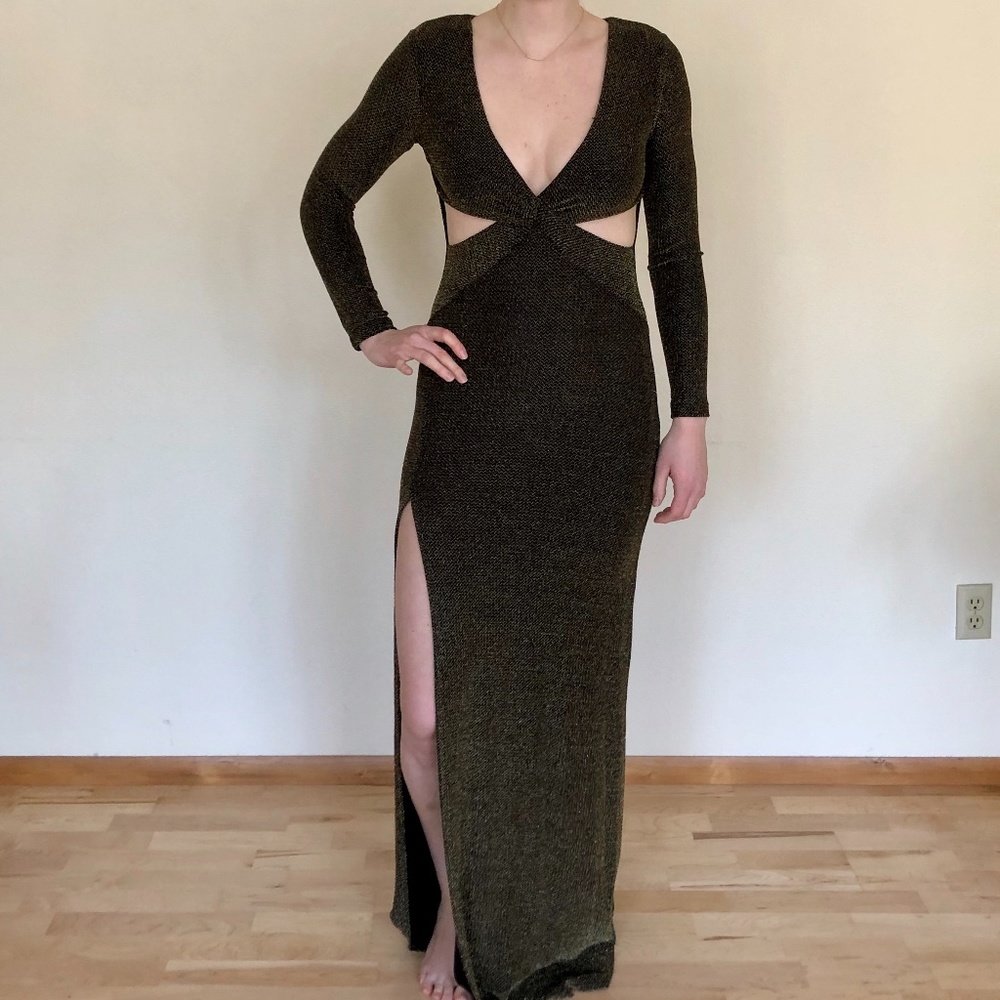 Peak-a-boo prom dress